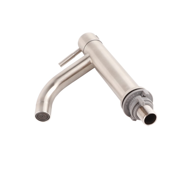 Stainless Steel Brushed Surface Basin Water Faucet Bathroom Single Cold