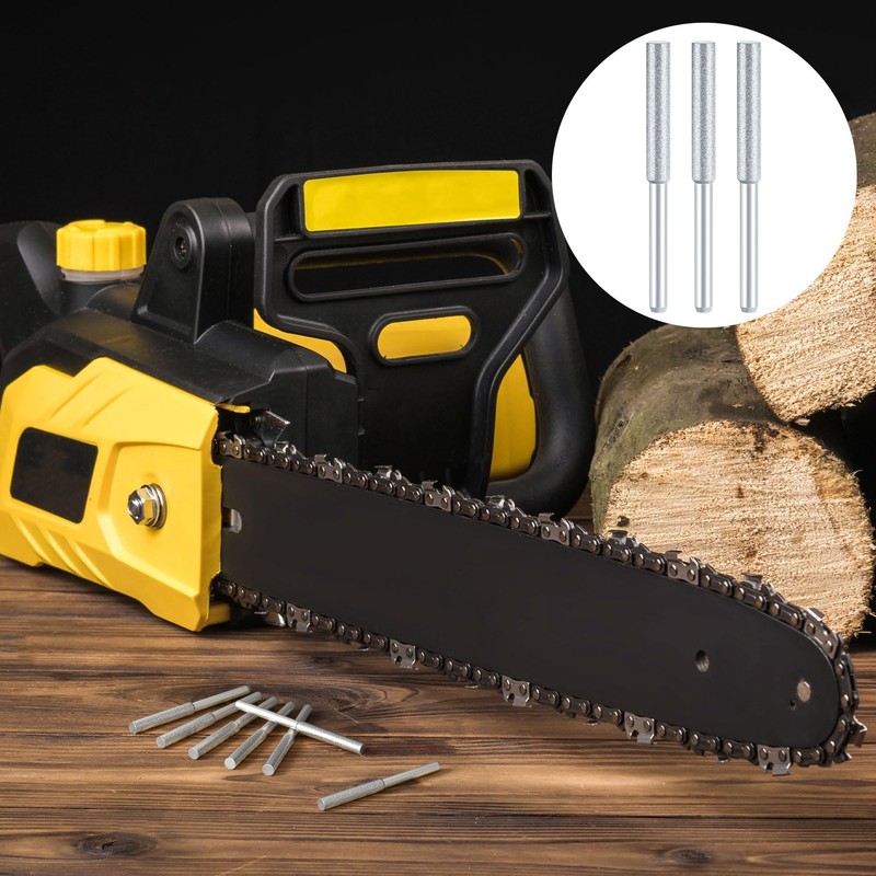 Isslly 4 Pack 5/32 Inch Diamond Chainsaw Sharpener Chainsaw Sharpener