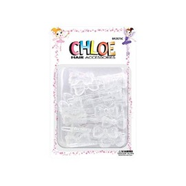 Chloe Hair Barrettes- Ribbon (Clear)
