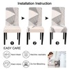 JQinHome White Chair Covers for Dining Room Set of 6,