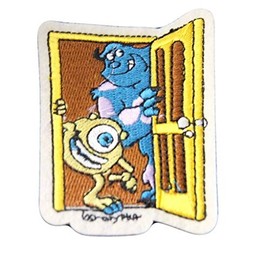 Monsters Inc Mike and Sully Scare Door Embroidered Patch