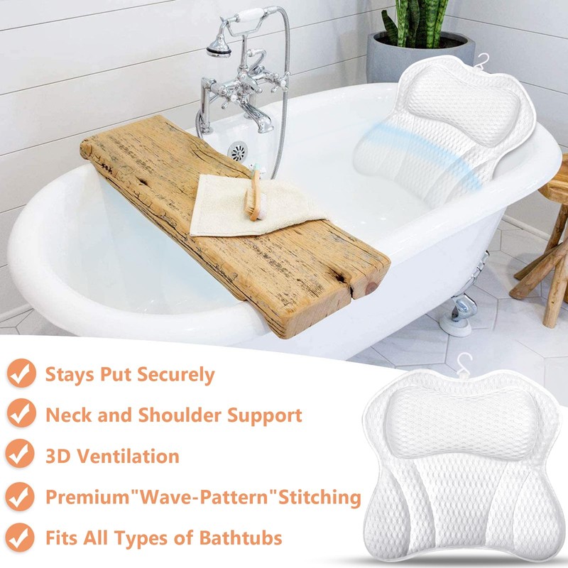 Purpledi Bath Pillow, Bath Pillow as Neck & Neck Pillow
