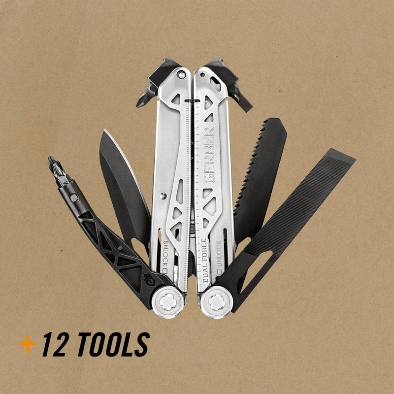 GERBER 1059828 Dual Force Multi-Tool, Silver