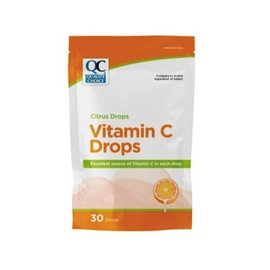 5 Pack Quality Choice Vitamin C Dietary Supplement Drops Citrus Flavor 30 Count