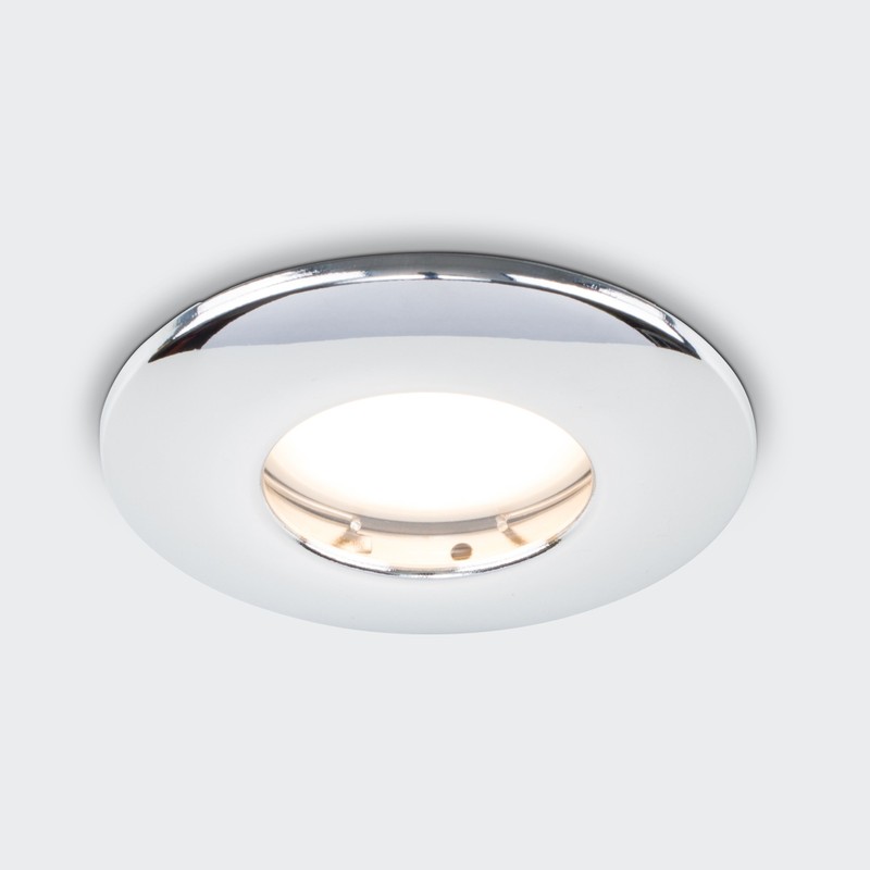 MiniSun Fire Rated Bathroom/Shower IP65 Polished Chrome Domed GU10 Ceiling