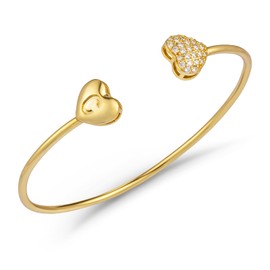 SELOVO Initial C Cuff Bracelets for Teens Heart Charm Bracelet for Teens
