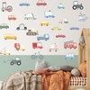 Upfirst 9PCS Watercolor Transportation Wall Decal