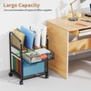 Marbrasse Rolling File Cart with Adjustable Dividers, Mobile File Cabinet