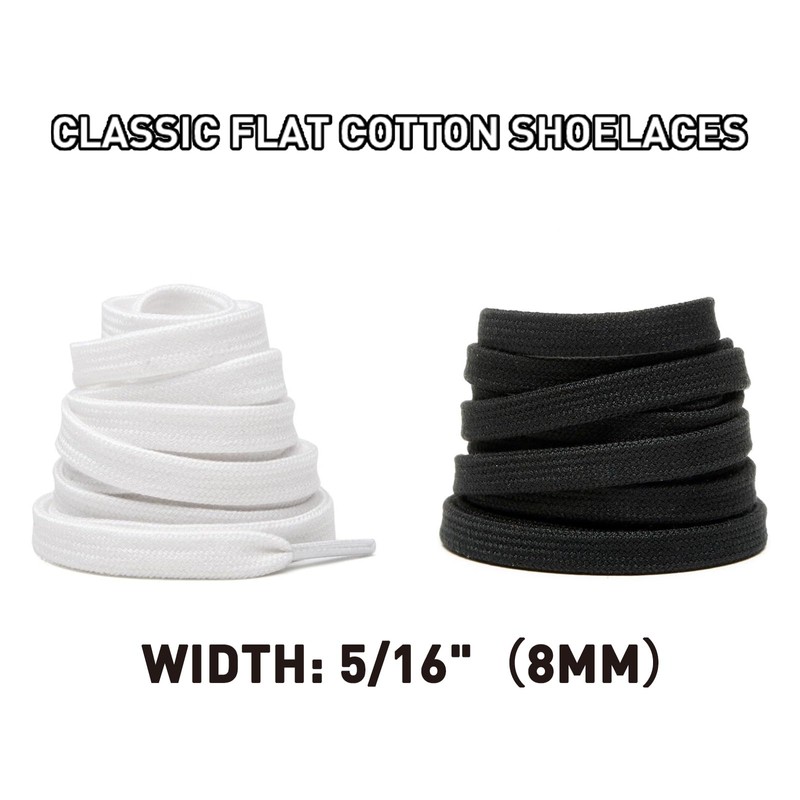 UamGlsob Flat Laces for Veja Campo Sneakers,8mm Trainers Shoelaces Replacement