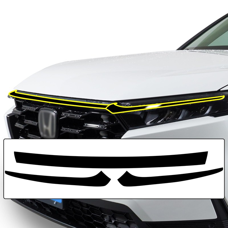 BOGAR TECH DESIGNS Front Chrome Delete Overlay Compatible with Honda
