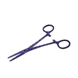 Dog/Cat Pet Ear Hair Puller 5.5" Hemostat Forceps Serrated STR Jaws Ear Care Forceps, Made of Stainless Steel-Helps In Cleaning Ear Nose Face Paws Hair-Multipurpose Works on All Kind of Hair, Purple