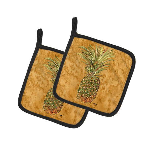 Caroline's Treasures 8654PTHD Pineapple Pair of Pot Holders Kitchen Heat