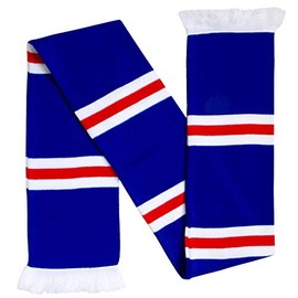 GIFTS 4 ALL Ipswich Football Fans Retro Blue, Red & White Match Day Knitted Scarf, Ipswich Fans Retro Scarf, Ipswich Tractor Boys Bar Scarf