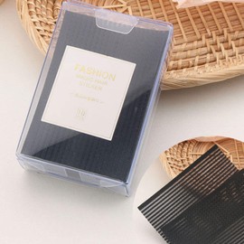 Bangs and Bangs Clips, 10 Pieces, 3 Colors Available, Hair Clips, Bangs Fixing Sheet, Hair Holder, Hair Velcro Fixing Fringe, Hair Makeup Tool, For Facial Cleaning, Makeup (ALL Black)