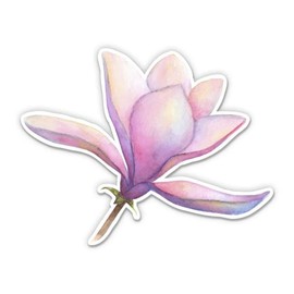 Magnolia Flower - 3" Vinyl Sticker - for Car Laptop Water Bottle Phone - Waterproof Decal