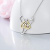 SIMONLY Celtic Knot Angel Pendant Necklace 925 Sterling Silver Celtic