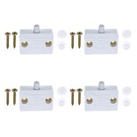 4 pieces cabinet switch snap switch door contact switch 230 V furniture door chest switch electric, light switch snap holder door switch, normally close end switch, white