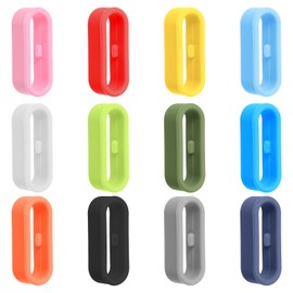 Sorcristy 12-Pack Magic Band Locks for Magic Band & Band+ & Band2.0, Multi-Color Smart Watch Security Bands, Silicone Security Holder Loops for Smartwatch Accessories (Colorful)