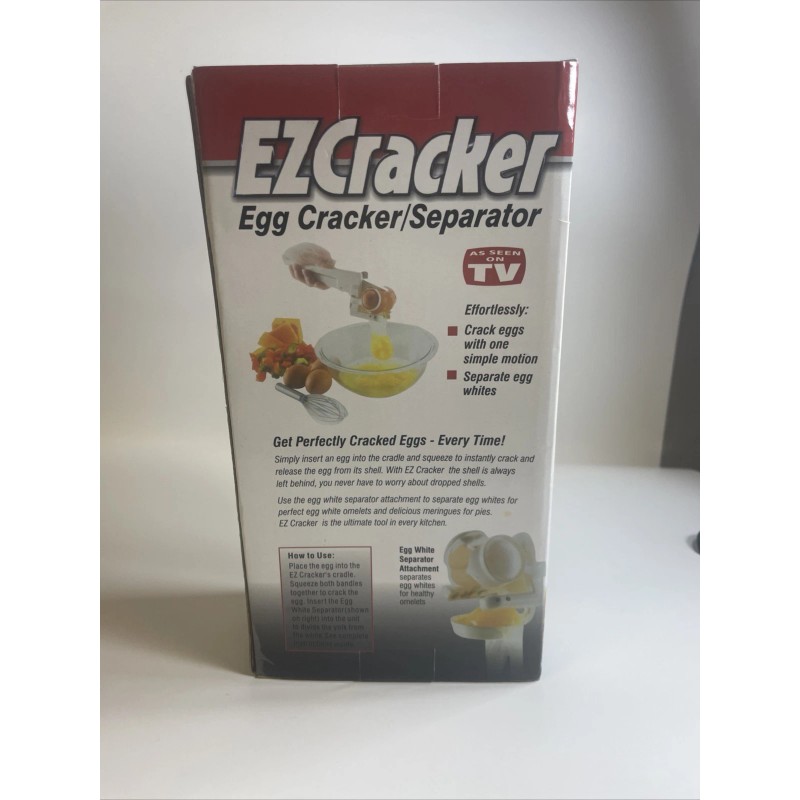 Emson EZCracker Handheld Egg Cracker & Yolk Separator Kitchen Tool