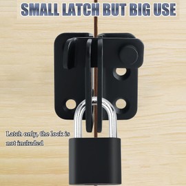 Litensh Door Bolt Stainless Steel Bolt Sliding Bolt Lock Lock Security Lock Padlock Lockable Black Open Right S