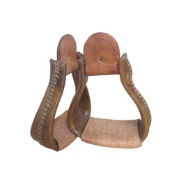 HR Saddlery 2 1/2" Rawhide Western Bell Stirrups