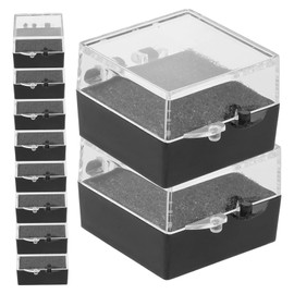 Alipis 10Pcs Transparent Button Badge Case with Display Storage Box for Brooch Pins Jewelry and Collectibles Compact and Dustproof Organizer for Home Office