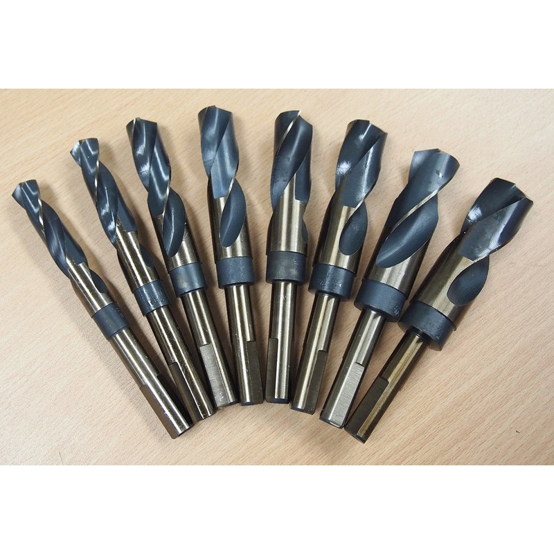 8PC HSS Cobalt Silver & Deming Drill Bits Set, Large