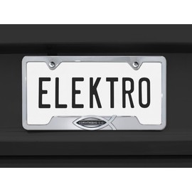Elektroplate – Christian Fish Ichthys Bible Verse 1 Corinthians 13:13 Chrome All-Metal Open Corner Premium 3D License Plate Frame Tag Holder for Cars/SUVs/Trucks Weather-Proof Automotive Accessory