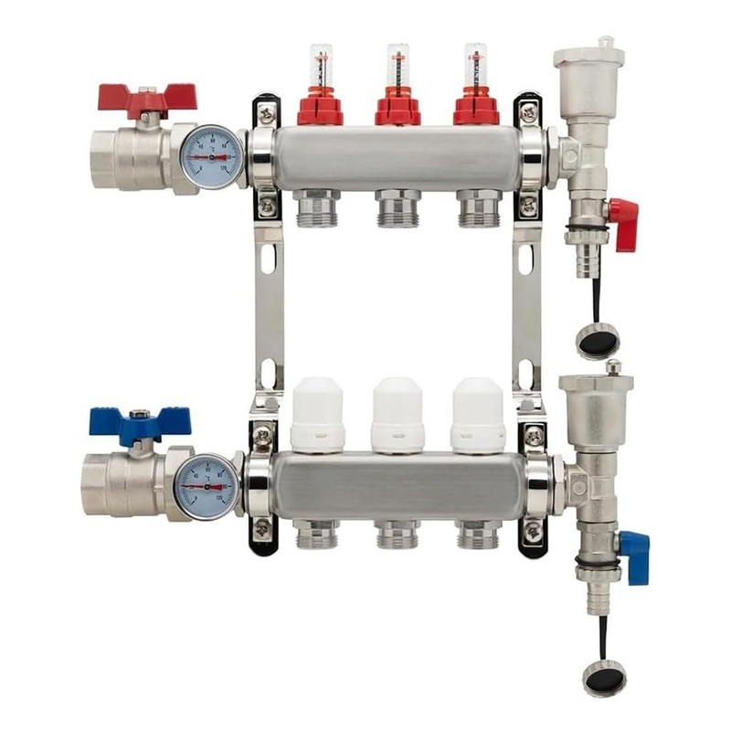 DHYAWUER 6 Pcs Underfloor Heating Manifold Flow Meter, Visual Flow