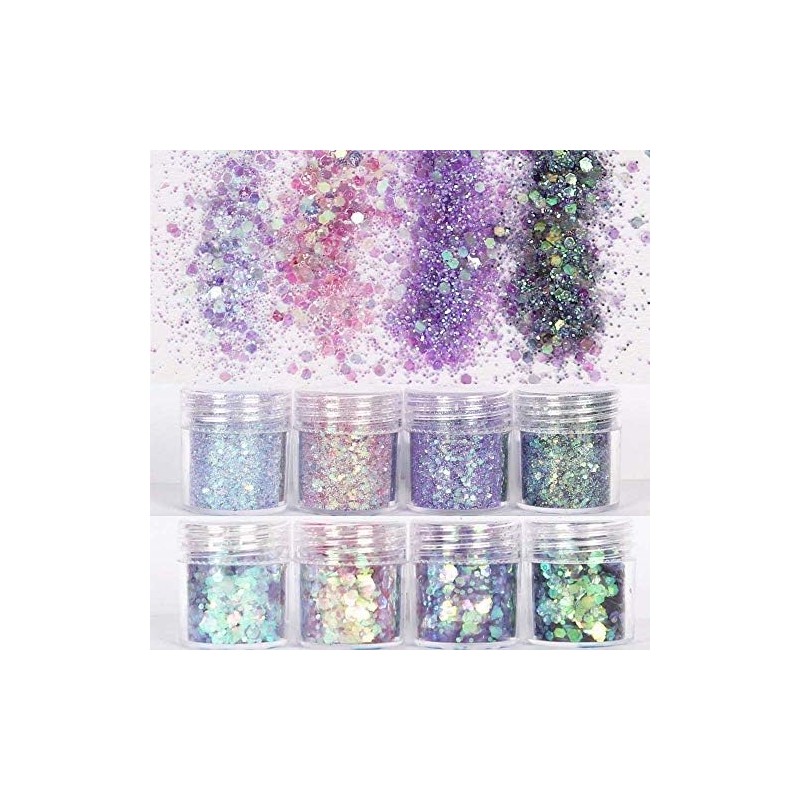 COKOHAPPY Holographic Chunky Glitter Total 80g Body Nail Face Cosmetic