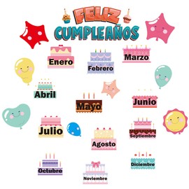 Spanish Bulletin Board Decoration Set for Classroom | Happy Birthday Sign | Inspirational Back to School Poster