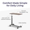 Drive Medical Overbed Table with Wheels - Secure Height Adjustment