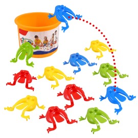 Jumping Frogs Jumping Frog Toy 12 Pack Assorted Colors Jumping Leap Frog Toy Fun Jump Party Favors for Kids Easter Birthdays Goody Bag Fillers Jumping Frogs Party Favors