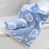 sense gnosis Blue Paisley Pattren Jacquard Hand Towels 100% Cotton