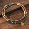 Unbranded 108 Mala Beads Picture Jasper African Turquoise Prayer Bracelet
