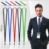 50 Pcs Badge Lanyards Flat Lanyards for ID Badges Bulk