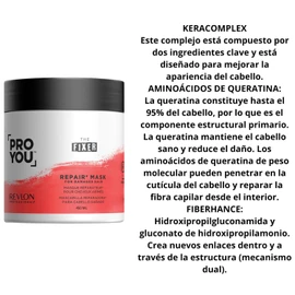 Mascarilla Hidratante De Cabello The Fixer Mask Pro You Professional | Tratamiento Hidratante Intensivo | Cabello Más Resistente | Aminoácidos De Queratina | Para Cabello Dañado | 450ml