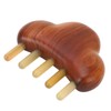 Sandalwood Massaging Comb Lotus Ox Horn Shape Reduce Pressure Wide