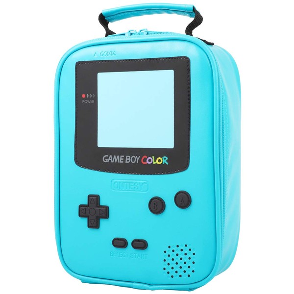 ONTESY Game Console Lunch Box Leather Reusable Lunch Bag Waterproof Thermal Insulated Mini Cooler for Boys Girls Kids Toddlers Teens for Picnic School Daycare (Teal)