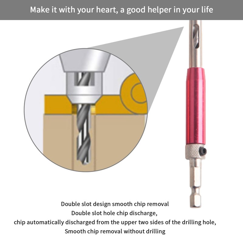 8 Pcs Hinge Drill Bit Set Self Centering Drill Bit