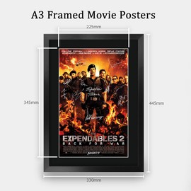HWC Trading FR A3 The Expendables 2 Sylvester Stallone Gifts Signed Autograph Display A3 Framed Print