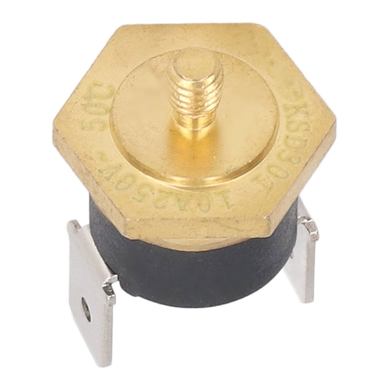 5PCS KSD301 Copper Thermostat Bimetal Normally Closed M4 Snap Disc