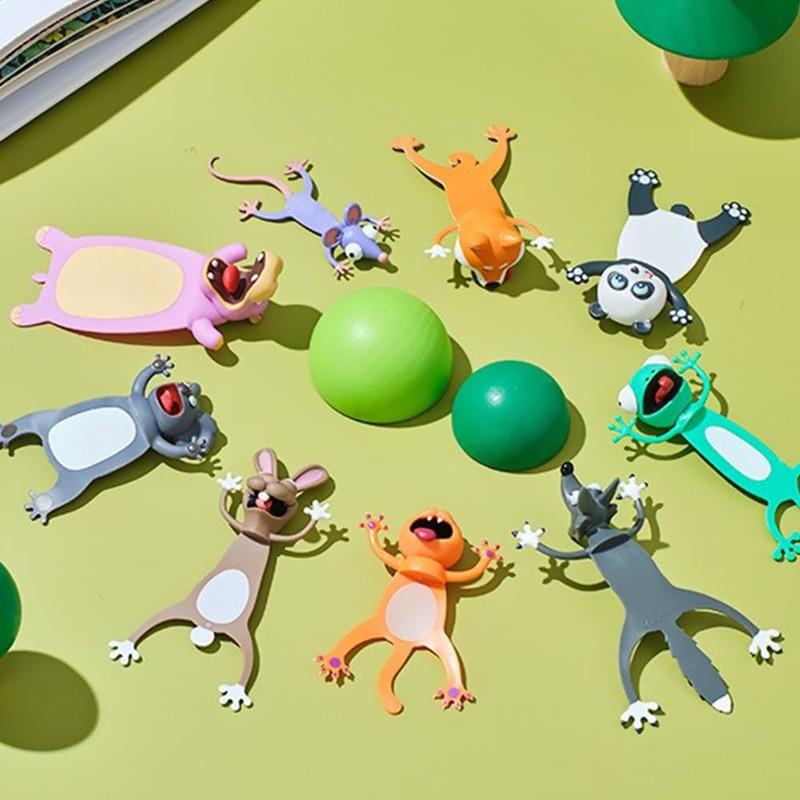 MINGTIANGH しおり 3D 立体 動物 ブックマーク 栞 手帳 アニマル ブックマーカー