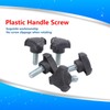 5Pcs Hand Knob Tightening Screw with Plastic Triangular Handle, Threaded