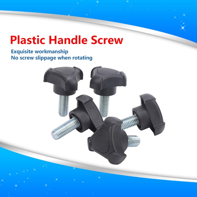 5Pcs Hand Knob Tightening Screw with Plastic Triangular Handle, Threaded