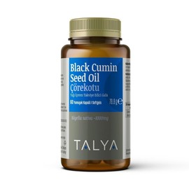 TALYA TALYA Black Seed Oil Softgel with High Thymoquinone - Immune Support - Digestive Health - Brain Function - Joint Mobility - Cold-Pressed from Non-GMO Turkish Black Cumin Nigella Sativa Seeds