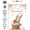 Grandson Easter Card - Bunny with Easter Eggs Design -