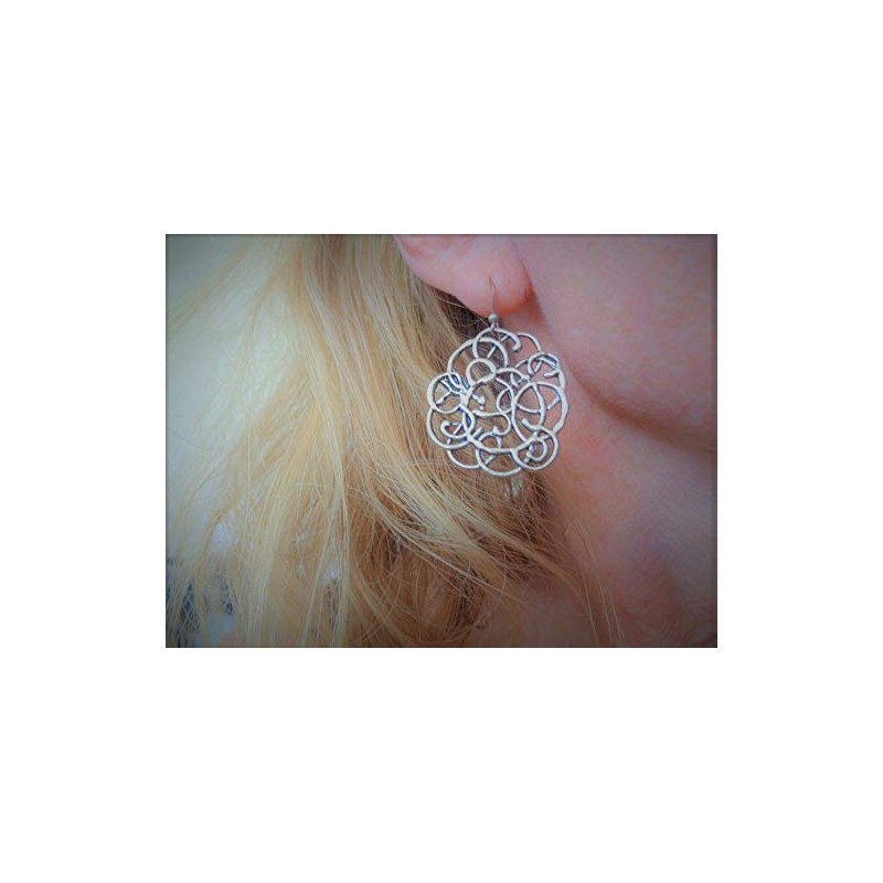 ABSTRAKT earrings with decorated ornament