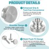 sourcing map M4x30mm Knurled Thumb Screws, 304 Stainless Steel Diamond