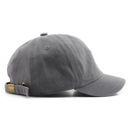 FREEBIRD99 Unstructured Short Brim Baseball Cap Solid Color Washed Cotton Short Bill Sports Hat (Washed Grey)